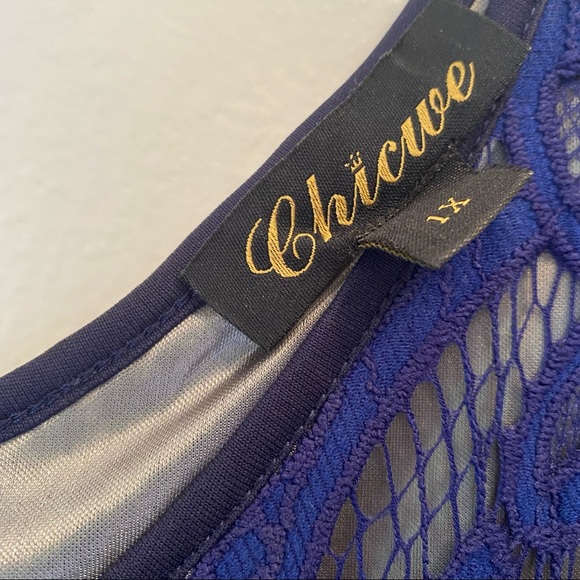 Royal Blue Lace Cocktail Dress - Picture 5 of 5